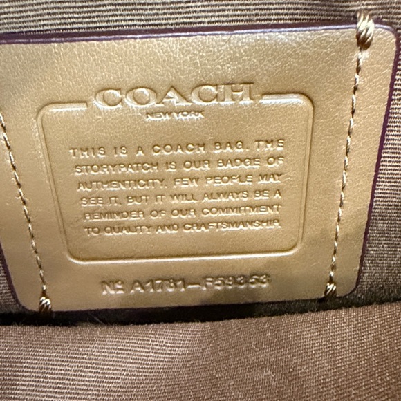 COACH Butterfly Embellished Brown Leather Crossbody Bag - Picture 7 of 17